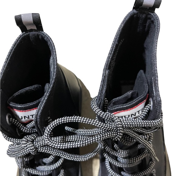 Hunter for Target Adult Unisex Lace Up Ankle Rain Boots Mens 7.5 Women 9.5 BLK - Picture 7 of 16